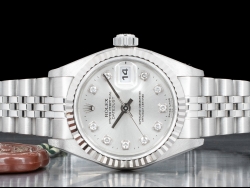 Rolex Datejust Lady 26 Argento Jubilee Silver Lining Diamonds 79174